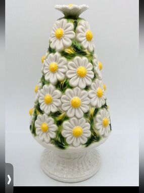 VTG Italian Pottery Daisy Topiary. Accent decor . Made in Italy